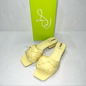 Sam Edelman Dawson Leather Sandal Yellow Size 6.5 New Capsule Wardrobe Essential